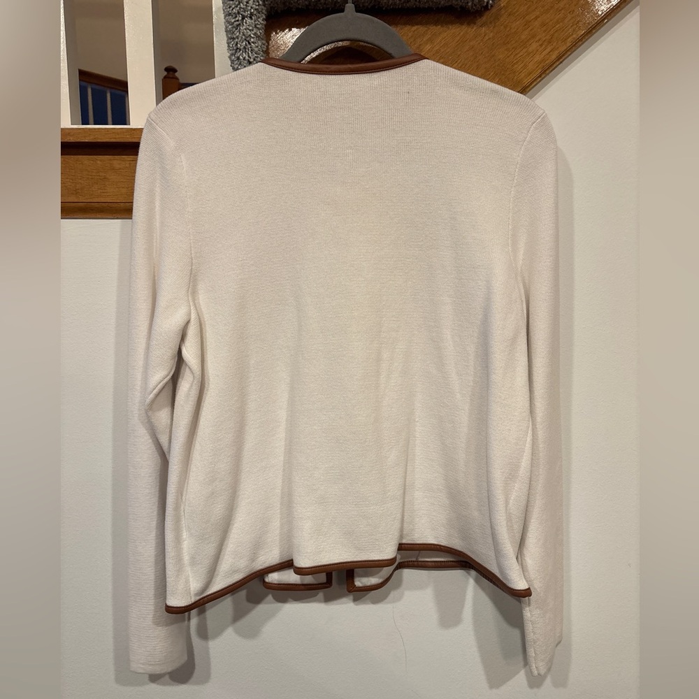 Ralph Lauren Cream Sweater with Brown Accents - Womens Large Petite - Picture 6 of 6